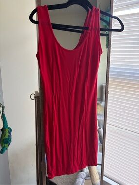 PrettyLittleThing Red Sleeveless Scoop Mini Dress